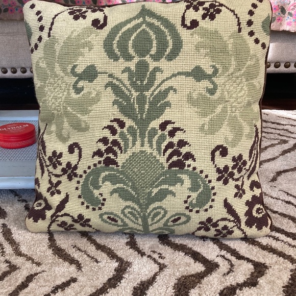 Project!! Fabric and Vintage Needlepoint Pillows!!! - Picture 3 of 5